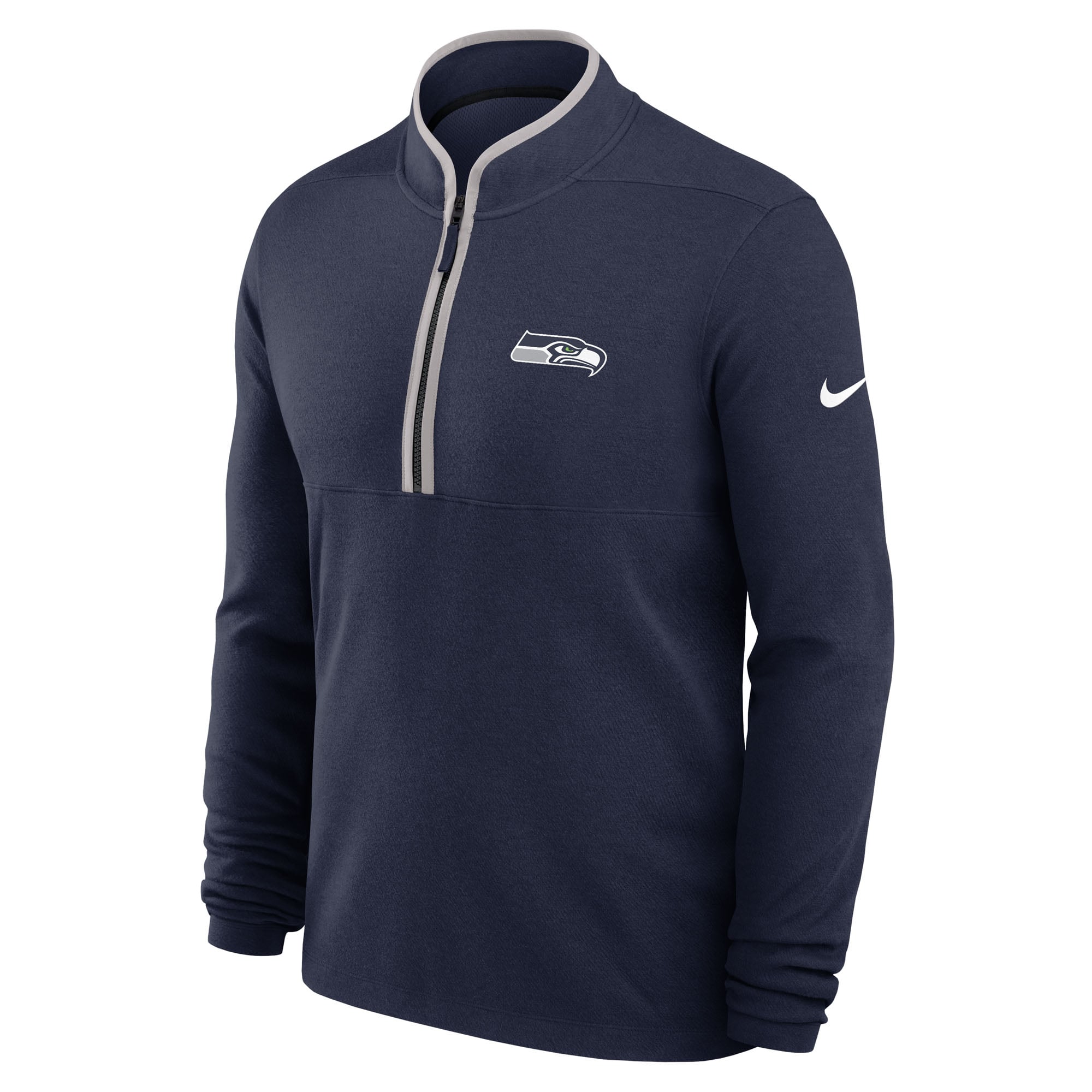 Men's Nike College Navy Seattle Seahawks Primetime Victory Dri-FIT Half-Zip Pullover